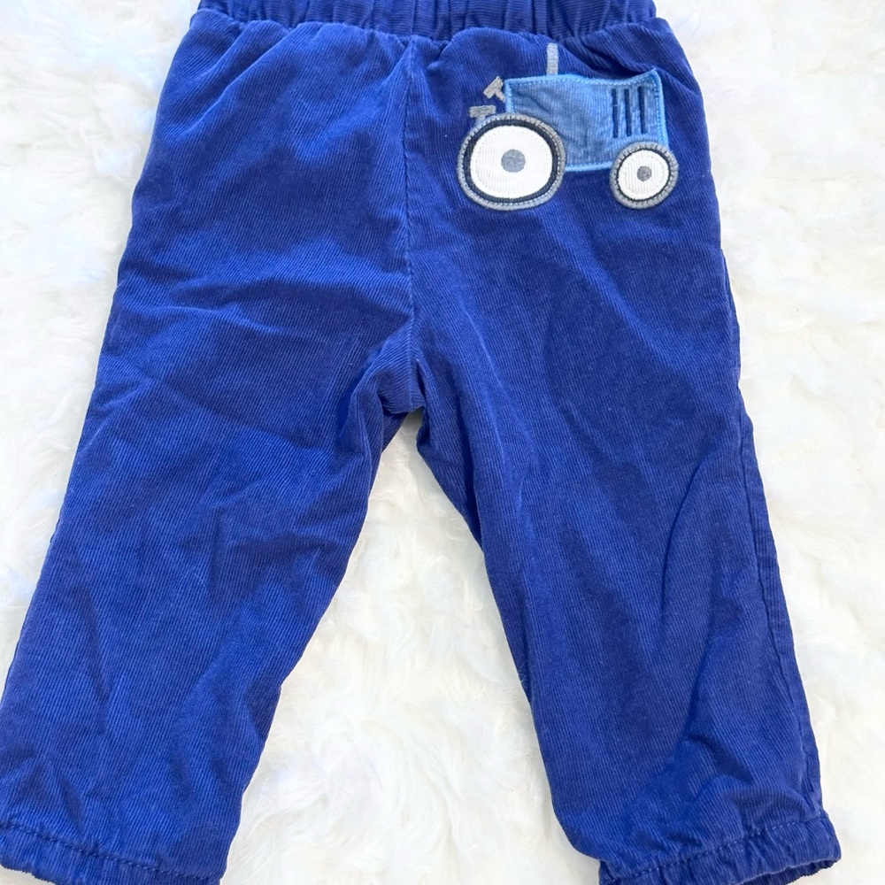 Baby Boden | Mini Boden Blue Corduroy Jersey Lined Pants Size 3-6m